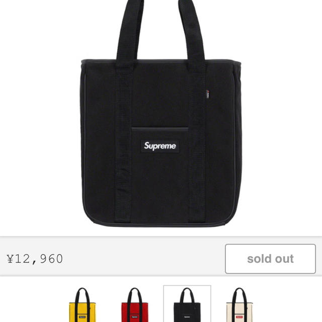 supreme  トートバック 黒