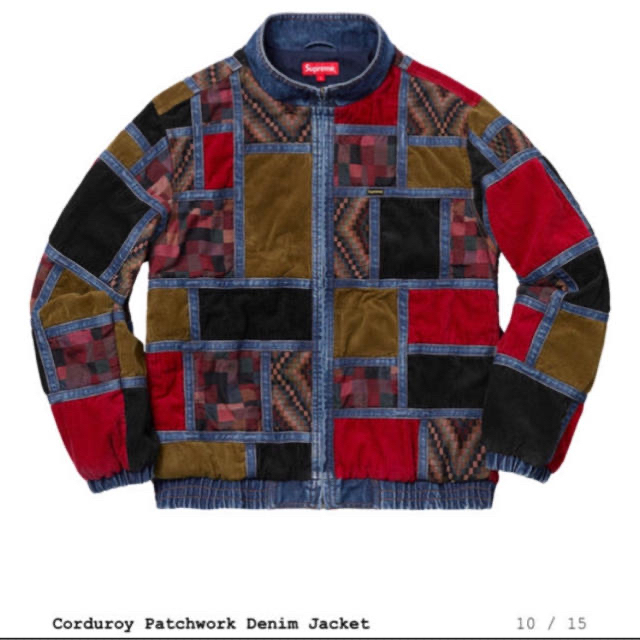 supreme corduroy patchwork denim jacket