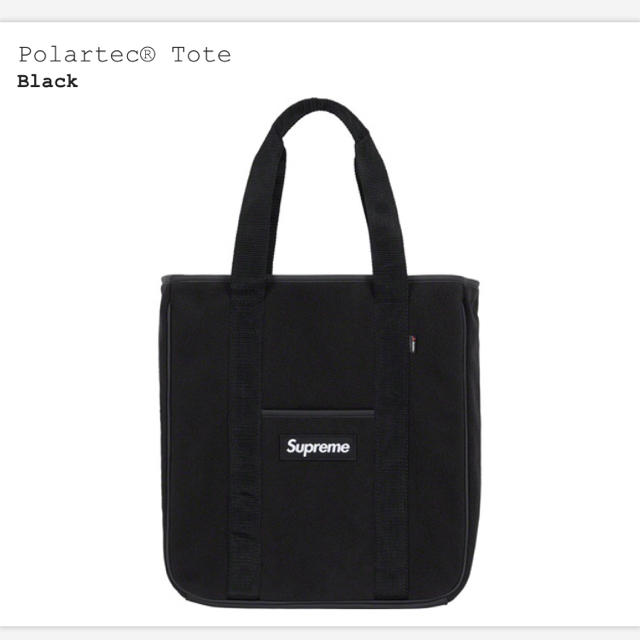 黒 supreme polartec tote