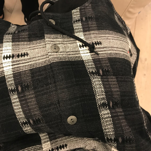 Supreme Hooded Jacquard Flannel Shirt S