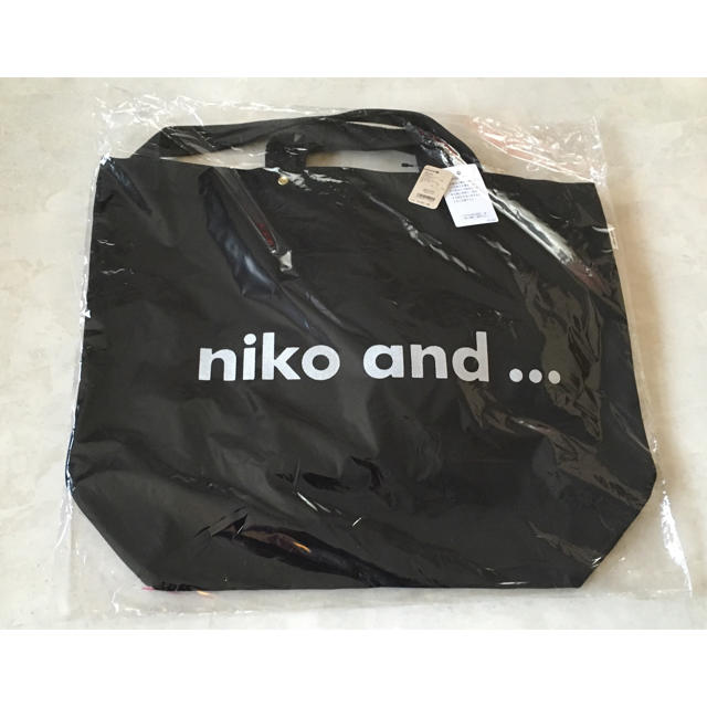 niko and...(ニコアンド)のニコアンド niko and… ニコロゴ トートバッグ 2way 黒 レディースのバッグ(トートバッグ)の商品写真