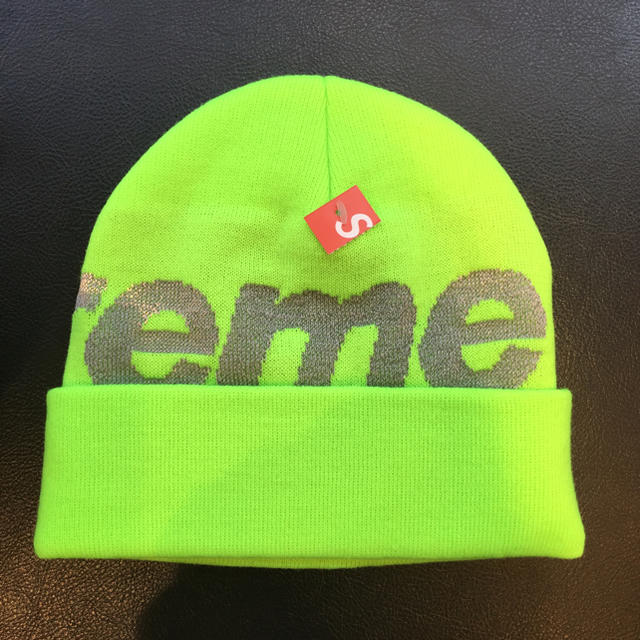 18FW Big Logo Beanie ニット帽 Bright Green 【返品交換不可】 38.0