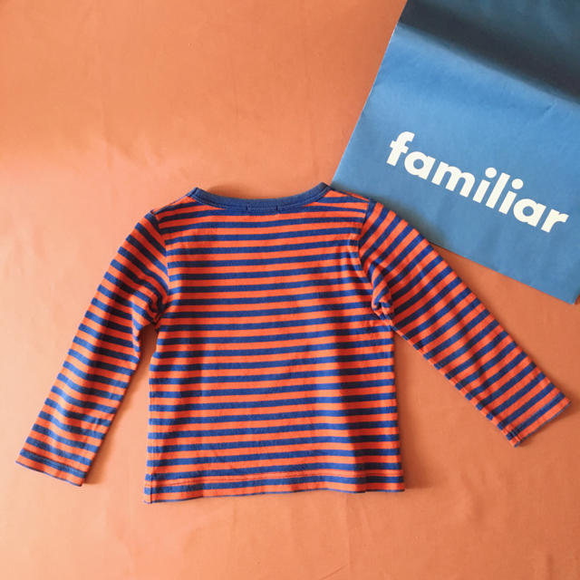 familiar(ファミリア)のAsahiさまご専用＊Familiar ボーダー ロンT  *◌⑅⃝100 キッズ/ベビー/マタニティのキッズ服女の子用(90cm~)(Tシャツ/カットソー)の商品写真