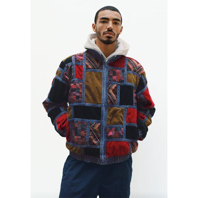 supreme corduroy patchwork denim jacket