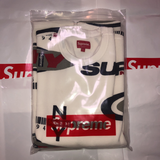 Supreme(シュプリーム)の【Lサイズ送料込】Supreme NY Waffle Thermal ホワイト メンズのトップス(Tシャツ/カットソー(七分/長袖))の商品写真