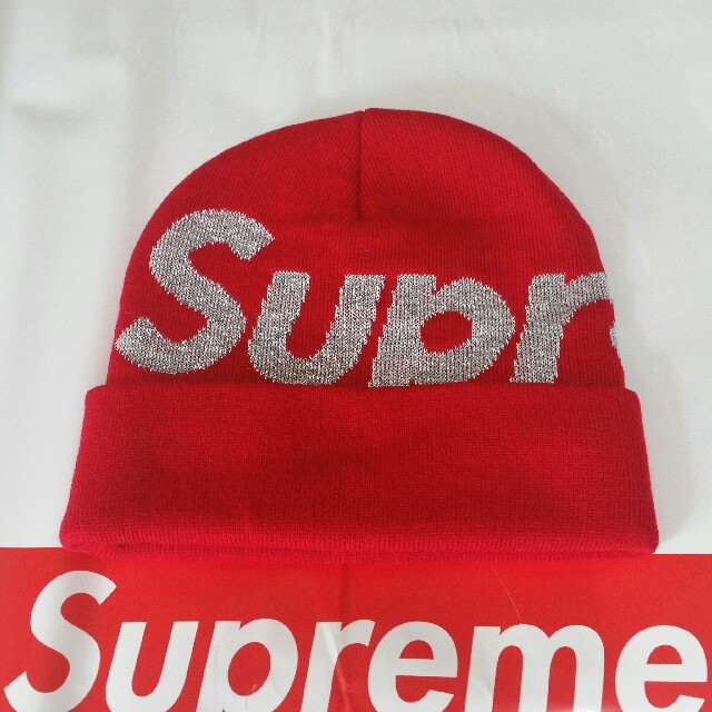 Supreme(シュプリーム)のsupreme big logo beanie ビーニー ニット帽 メンズの帽子(ニット帽/ビーニー)の商品写真