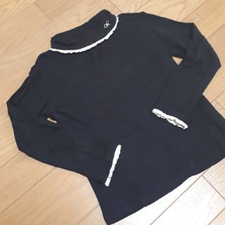 サンカンシオン(3can4on)の3can4on 　ハイネックカットソー　黒　120cm(Tシャツ/カットソー)