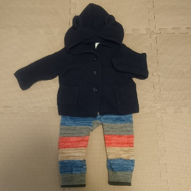 babyGAP(ベビーギャップ)のbabyGAP くま耳 ニットカーディガン キッズ/ベビー/マタニティのベビー服(~85cm)(カーディガン/ボレロ)の商品写真