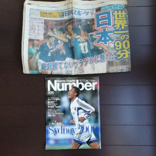 サッカー　日本代表　オリンピック　ナンバーとニッカン(記念品/関連グッズ)