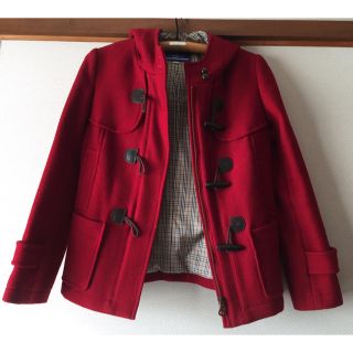 BURBERRY BLUE LABEL - バーバリーブルーレーベル ダッフルコート 赤 BURBERRY BLUE LABEL - バーバリーブルーレーベル ダッフルコート 赤
