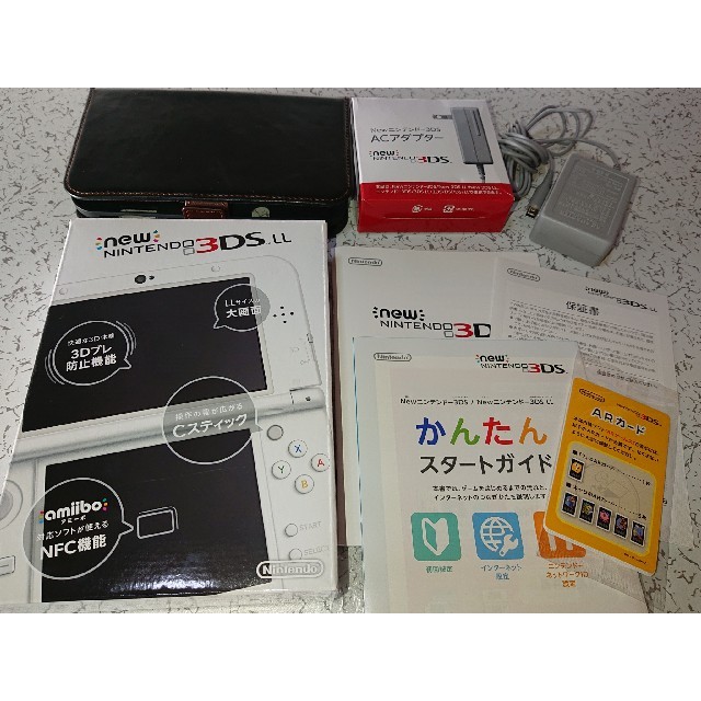 ニンテンドー3DS(ニンテンドー3DS)の〖 美品 〗任天堂 new 3DSLL パールホワイト エンタメ/ホビーのゲームソフト/ゲーム機本体(携帯用ゲーム機本体)の商品写真