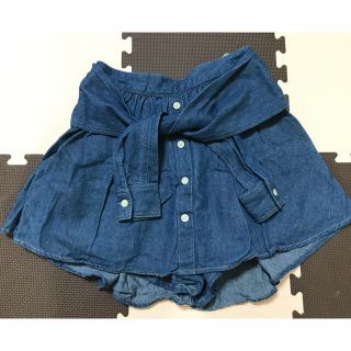 シマムラ(しまむら)のシャツ巻き風 デニム キュロット(キュロット)