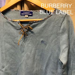 バーバリーブルーレーベル(BURBERRY BLUE LABEL)のバーバリーブルーレーブル★Sサイズ出品水色七分袖長袖カットソー(カットソー(長袖/七分))