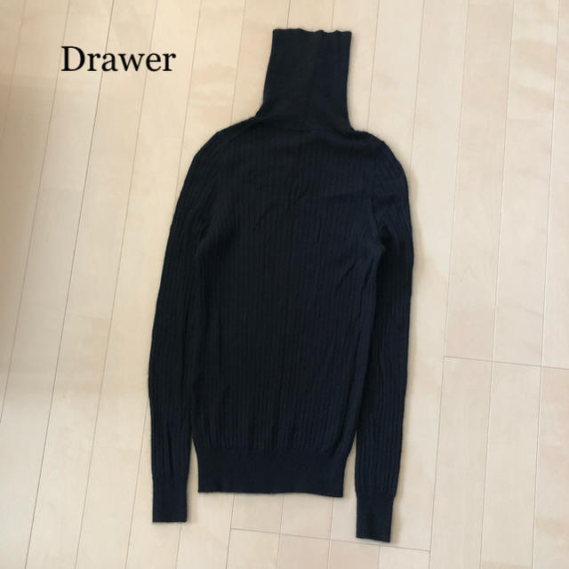 当店だけの限定モデル シルク 美品⭐️Drawer／ドゥロワー／カシミヤ - Drawer リブ ニット タートルネック ニット/セーター