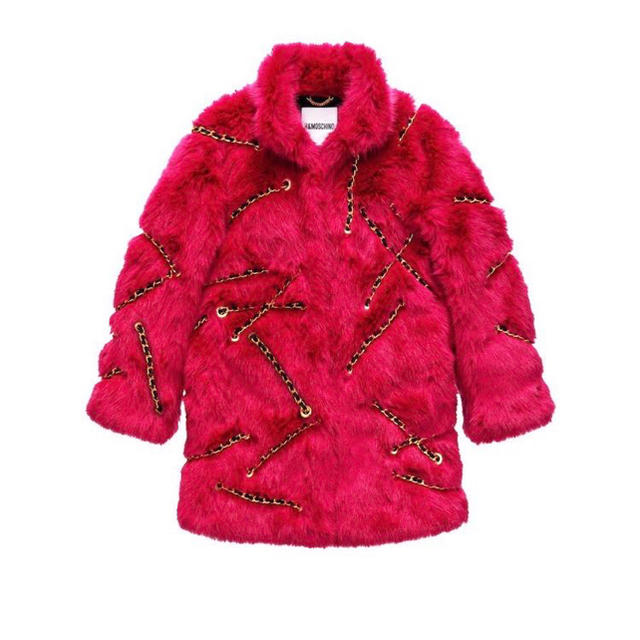 XS 新品 H＆M X Moschino コラボ Faux Fur Jacket