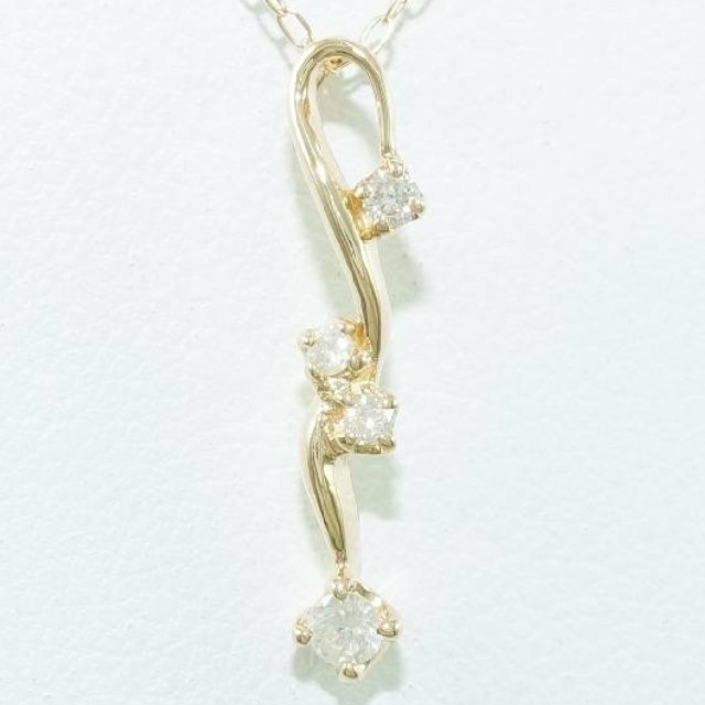 品多く 未使用/k18/0.18ct/ダイヤモンドネックレス ネックレス - www