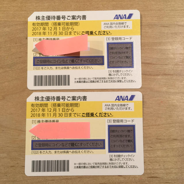 ANA(全日本空輸)(エーエヌエー(ゼンニッポンクウユ))のANA  チケットの優待券/割引券(その他)の商品写真