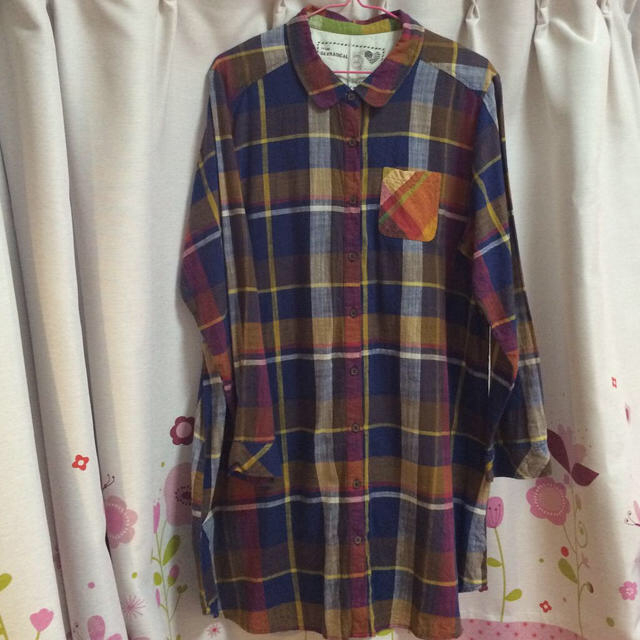チェックシャツ 3L レディースのトップス(シャツ/ブラウス(長袖/七分))の商品写真