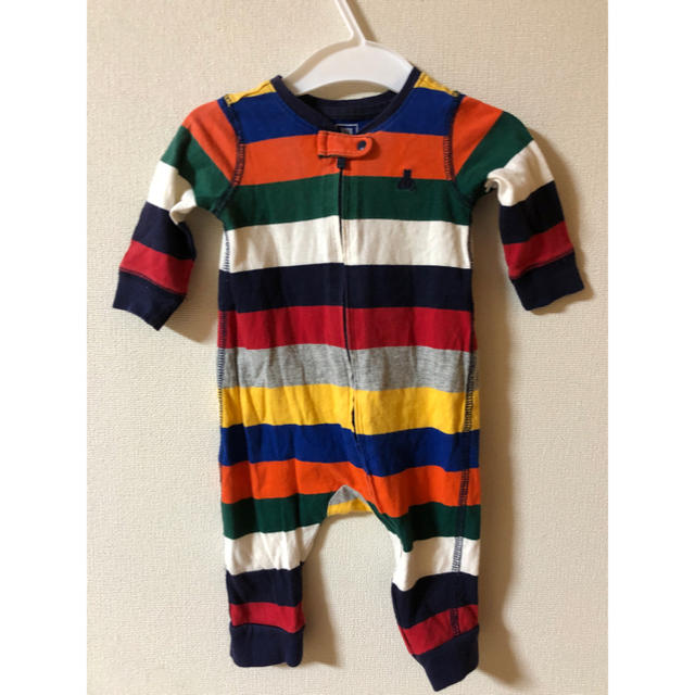 babyGAP(ベビーギャップ)のボーダー カラフル ロンパース キッズ/ベビー/マタニティのベビー服(~85cm)(ロンパース)の商品写真