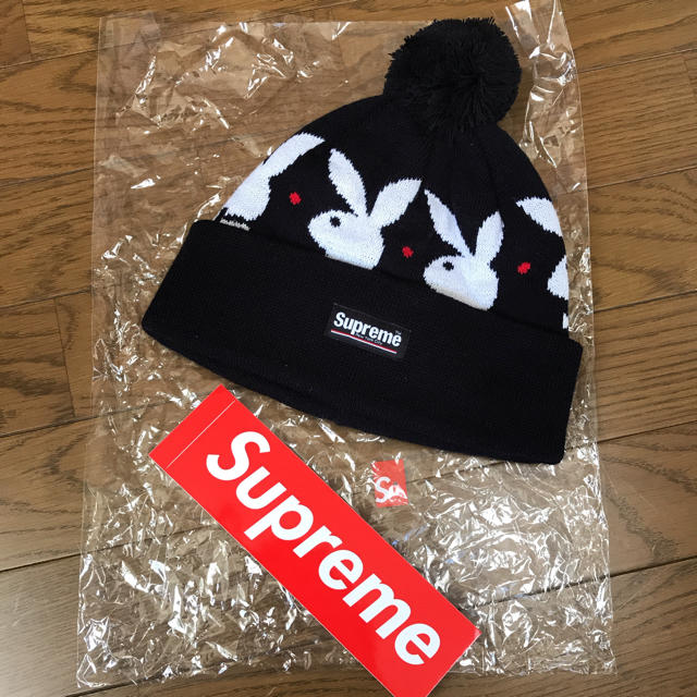 supreme ニット帽 playboyコラボ 正規品