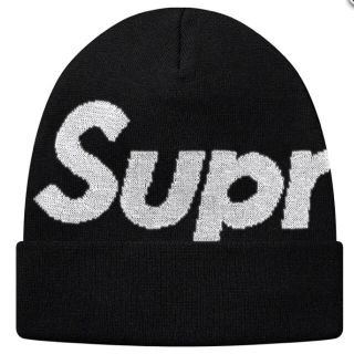 シュプリーム(Supreme)のsupreme Big Logo Beanie Black ビーニー 黒(ニット帽/ビーニー)