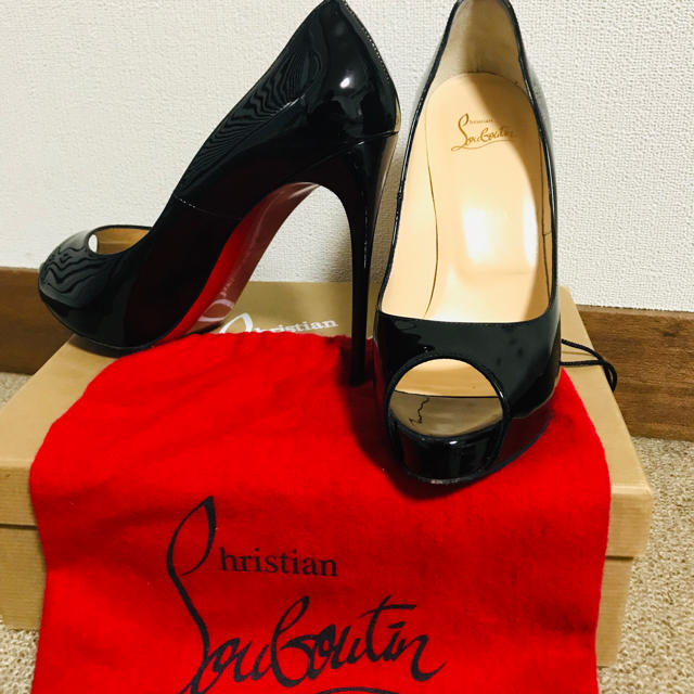 Christian Louboutin(クリスチャンルブタン)のChristian Louboutin オープントゥパンプス BLACK レディースの靴/シューズ(ハイヒール/パンプス)の商品写真