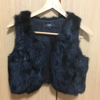 アズールバイマウジー(AZUL by moussy)の美品★AZUL★MOUSSY★ファーベスト★サイズF★マウジー★アズール(毛皮/ファーコート)