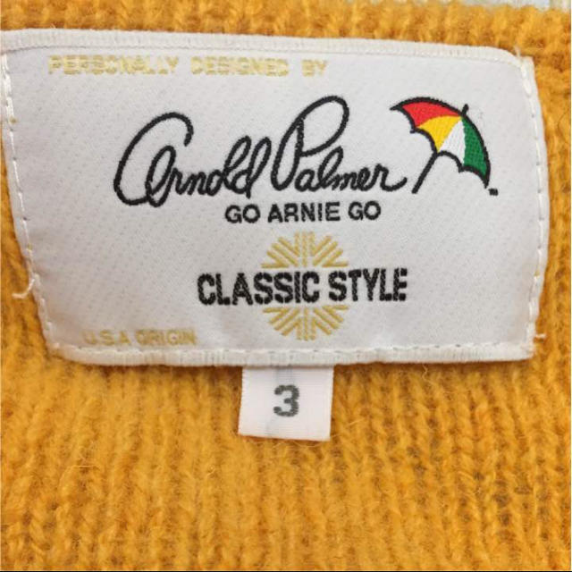 Arnold Palmer(アーノルドパーマー)のアーノルドパーマー イエロー系 マスタードカラーニット レディースのトップス(ニット/セーター)の商品写真