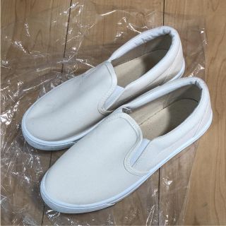 新品  スリッポン ホワイト  S(スリッポン/モカシン)