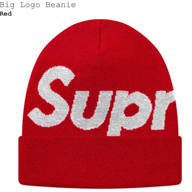 Big Logo Beanie ボックス ロゴ ビーニー 赤 ニット帽メンズ