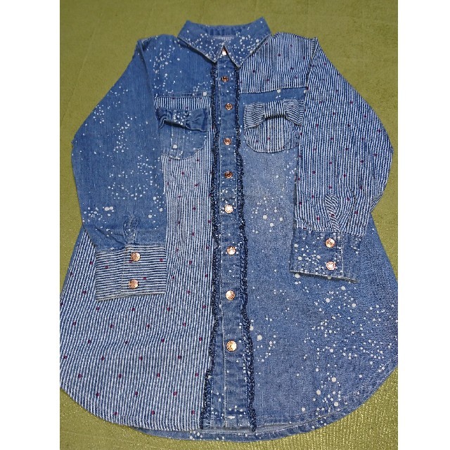 MARKEY'S(マーキーズ)のデニムシャツワンピース キッズ/ベビー/マタニティのキッズ服女の子用(90cm~)(ワンピース)の商品写真