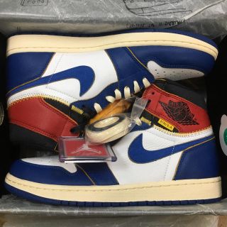 ナイキ(NIKE)の27.5cm UNION x NIKE AIR JORDAN1 ブルー 国内正規(スニーカー)