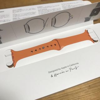 エルメス(Hermes)の新品 未使用 Apple Watch HERMES オレンジバンド 40mm(ラバーベルト)