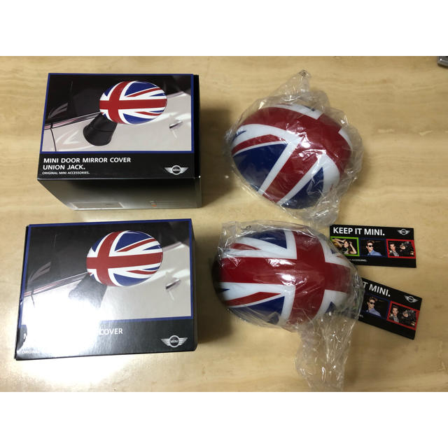 MINI DOOR MIRROR COVER UNION JACK 左右セット 自動車/バイクの自動車(車外アクセサリ)の商品写真