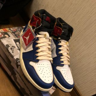 ナイキ(NIKE)のunion Air jordan1 青(スニーカー)