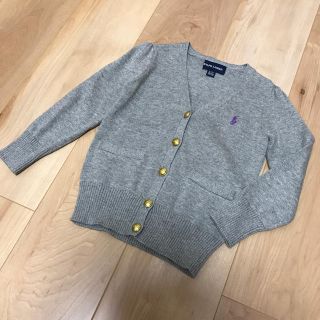 ラルフローレン(Ralph Lauren)の【極美品】100ラルフローレン長袖カーディガン グレー 綿100%(カーディガン)