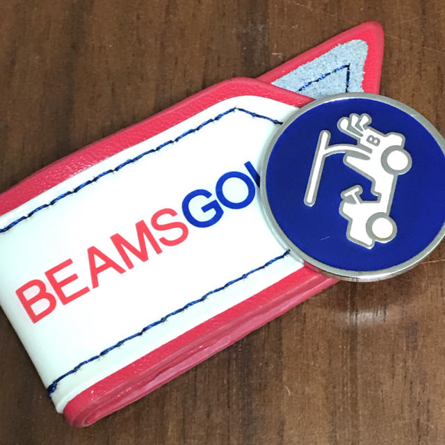 Beams Beams Golfビームスゴルフマーカー中古ロゴ赤白ネイビーの通販 By Aivwc ビームスならラクマ
