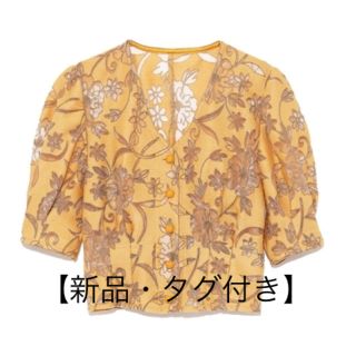 リリーブラウン(Lily Brown)の【新品・タグ付き】Lily Brown アイビー刺繍チュールトップス(シャツ/ブラウス(半袖/袖なし))