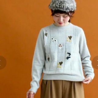 シャンブルドゥシャーム(chambre de charme)のシャンブルドゥシャーム 刺繍ニット(ニット/セーター)