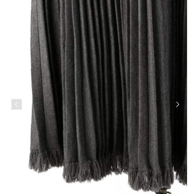 Drawer(ドゥロワー)の18SS完売 Drawerフリンジプリーツニットスカート レディースのスカート(ロングスカート)の商品写真
