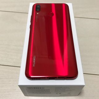 HUAWEI nova3 レッド 美品 simフリー(スマートフォン本体)