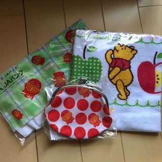 ちょきんぎょ がま口財布 タオルセット(ノベルティグッズ)