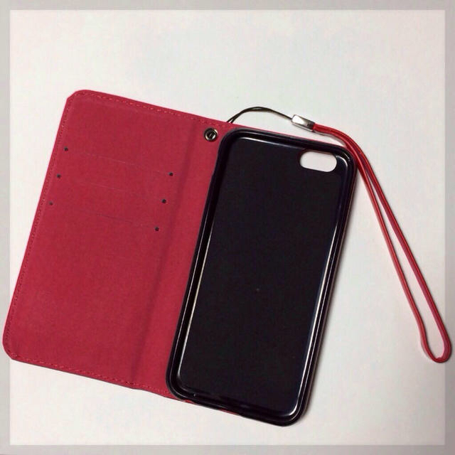 iPhone6ケース♡リボン♡赤♡レッド スマホ/家電/カメラのスマホアクセサリー(モバイルケース/カバー)の商品写真