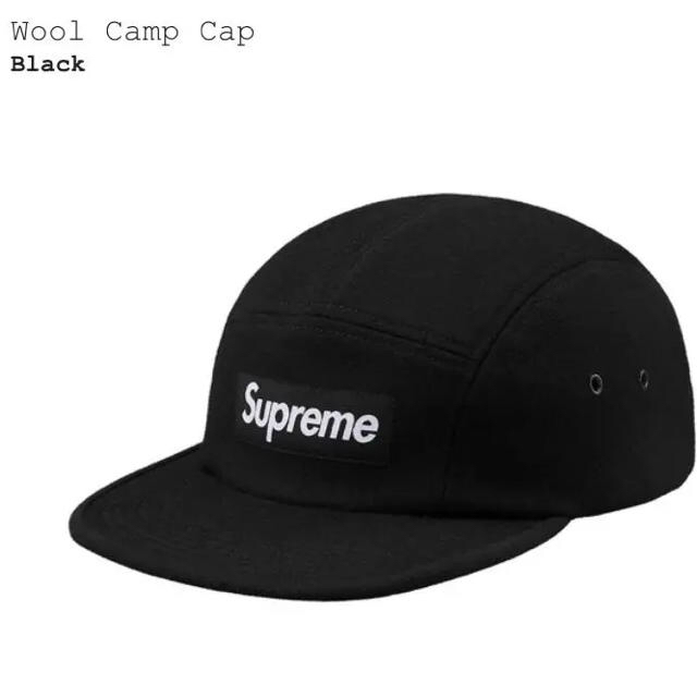 supreme 18FW Wool Camp Cap 黒 新品 未使用