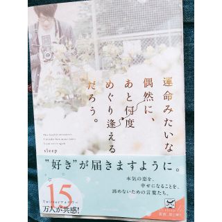 スリープ(Sleep)の運命みたいな偶然に、あと何度めぐり逢えるだろう。(文学/小説)