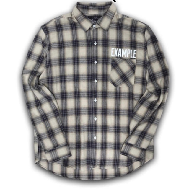 EXAMPLE PLAID SHIRT /WHITE x BLUE メンズのトップス(シャツ)の商品写真