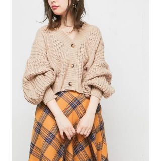 ナチュラルクチュール(natural couture)のパンフーさまへ＊ざっくりケーブルショートカーデ＊natural couture(ニット/セーター)