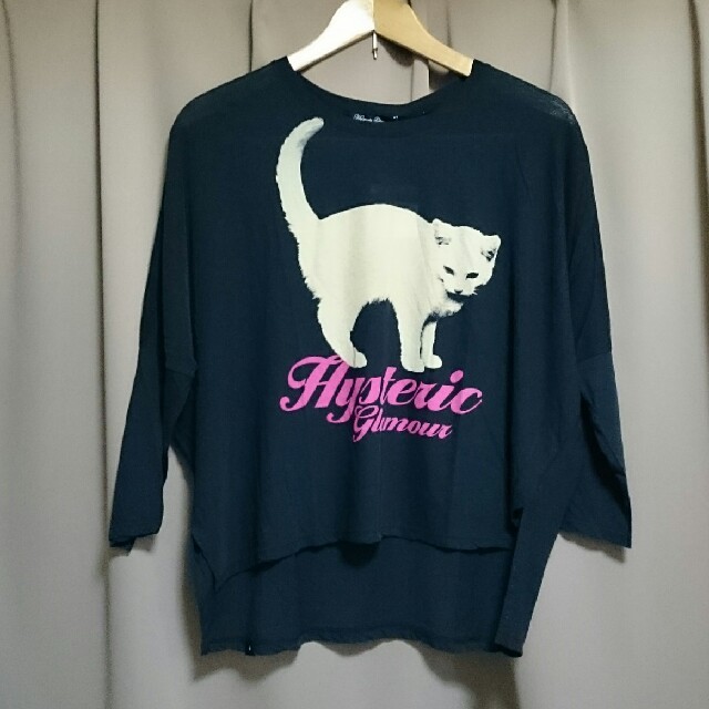 HYSTERIC GLAMOUR(ヒステリックグラマー)の猫志郎様☆ヒス ネコプリント カットソー レディースのトップス(カットソー(長袖/七分))の商品写真