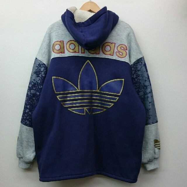 vintage decente adidas boa jacket bw