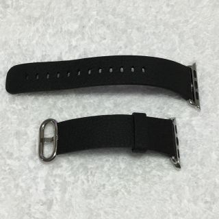 アップルウォッチ(Apple Watch)のApple Watch純正 ブラッククラシックレザーベルト 未使用 38mm(腕時計(デジタル))